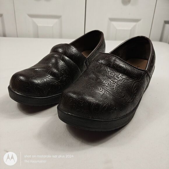 Women's DUCK HEAD Becky Floral Leather Slip-On Comfort Clogs US Size 7.5 - Picture 6 of 8